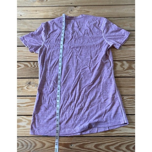 Meriwool Base Layer T Shirt Size Large Women’s Pink Short Sleeve - Picture 5 of 6